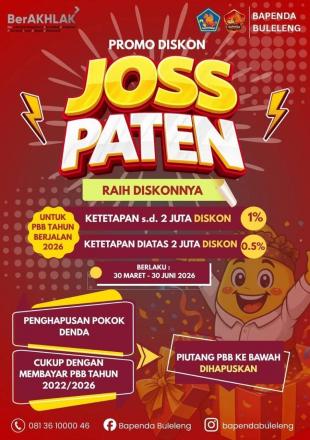 PROMO DISKON JOSS PATEN
